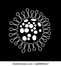 Coronavirus Vector Icon. Infographic Element . Corona Virus Sign Icon. Wuhan Pneumonia. COVID-19 NCOV-2019 Corona Virus Abbreviation. Bacteria Scheme. Vector Illustration