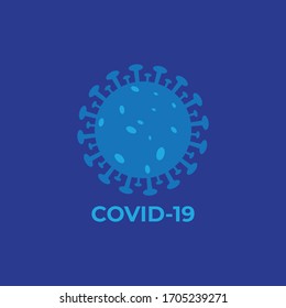 Symbol für die Vektorillustration von Coronavirus. Infografische Elemente . Virus-Zellsymbol mit Text. Corona Virus Sign Symbol. Lungenentzündung der Frau. COVID-19 NCOV-2019 Corona Virus Abkürzung. Vektorillustration-Illustration