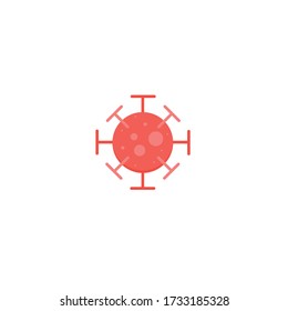 Coronavirus Vector Icon. Infographic Element . Symbol für Viruszelle Symbol für das Zeichen des Corona-Virus. COVID-19 NCOV-2019 . Vector Illustration EPS 10