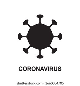 Coronavirus vector icon isolated. Corona virus simple icon, 2019-ncov symbol, covid-19 sign, pandemic pictogram