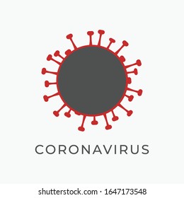 Coronavirus vector icon isolated on white background. 