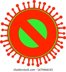 Coronavirus Vektorillustration Symbol auf weißem Hintergrund 