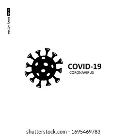 Coronavirus - icono vector sobre fondo blanco. Símbolo de web, infografía, diseño de impresión y kit de UX/UI móvil. Ilustración del vector, EPS10.