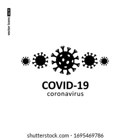Coronavirus - vector icon on white background. Symbol for web, infographics, print design and mobile UX/UI kit. Vector illustration, EPS10.
