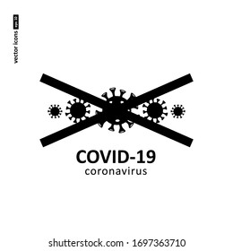 Coronavirus - vector icon on white background. Symbol for web, infographics, print design and mobile UX/UI kit. Vector illustration, EPS10.