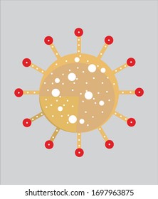 Coronavirus Vector icon template, Stay home and Lives.