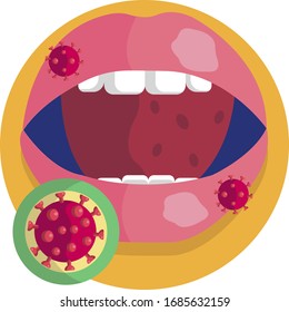 Coronavirus vector icons illustration. Medical virus transmission vector.