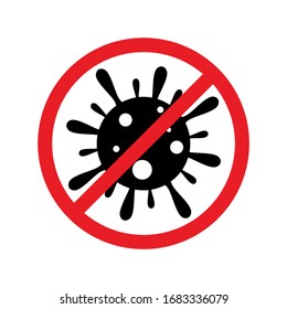 Coronavirus vector illustration. COVID-19 icon. Stop COVID-19.