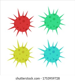 Coronavirus Vector Illustration in flat design, virus, Covid-19