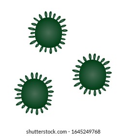 Coronavirus. Vector illustration. Isolated background. COVID-19. Idea for educational literature and design of warning information. Dangerous causative agent of serious illness. Medical