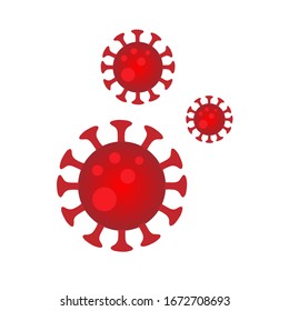 Coronavirus vector illustration isolated on white. A coronavirus flat design. Vector coronavirus.