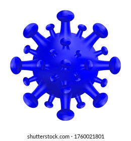 Ilustración vectorial de Coronavirus aislada en fondo blanco. Diseño plano Covid-19 Coronavirus. Concepto moderno del Coronavirus. Caricatura de ilustraciones de vectores