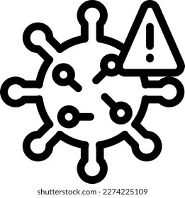 coronavirus Vector illustration on a transparent background. Premium quality symmbols. Thin line vector icons for concept and graphic design. 
