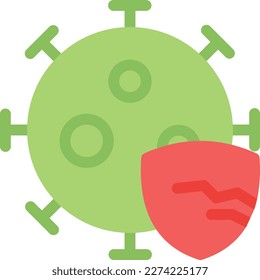 Vektorgrafik von Coronavirus auf transparentem Hintergrund. Hochwertige Symbole. Zeilenfarbige Vektorsymbole für Konzept und Grafikdesign.