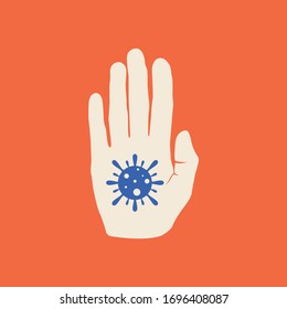 Coronavirus vector illustration. Stop COVID-19.