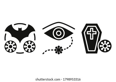 Coronavirus vector logo design set