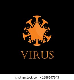  coronavirus vector logo outbreak is associated with acute respiratory syndrome