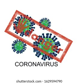 Coronavirus vector on white background