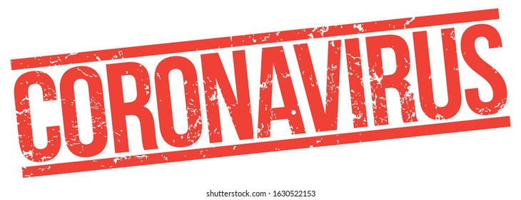 Coronavirus. Vector Red Rubber Stamp.