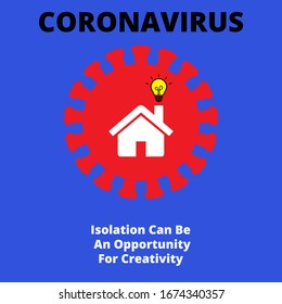 Campaña de mensajes sociales vectoriales de Coronavirus, concientización concepto de salud médica, permanecer en el consejo de casa.