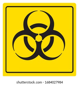 Coronavirus vector squared sign. COVID-19 graphic design icon. Chinese virus outbreak pandemia. Vector template for posters, banners, advertising.