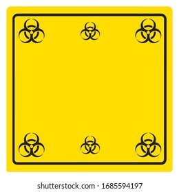 Coronavirus vector squared sign. COVID-19 graphic design vector icon. Chinese virus outbreak pandemia. Vector template for posters, banners, advertising.