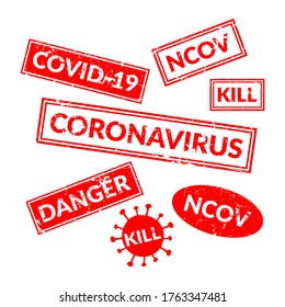 Coronavirus-Vektorstempel oder -siegel 