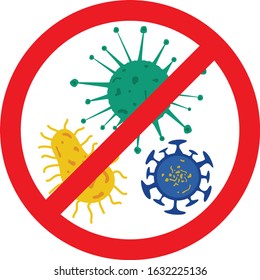 Coronavirus vector symbol , germ , anti virus vector