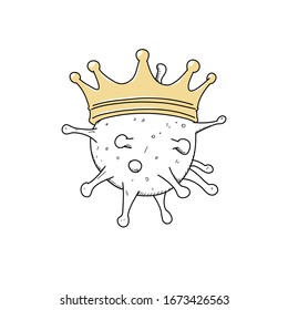 Coronavirus virus bacteria  - Vector Sketch
