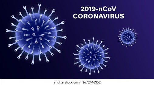 Coronavirus. Virus. COVID-2019. Outbreak coronavirus. Pandemic, medical, healthcare, infectious, virology, epidemiology concept. Corona virus 2019-nCoV. 3D background.