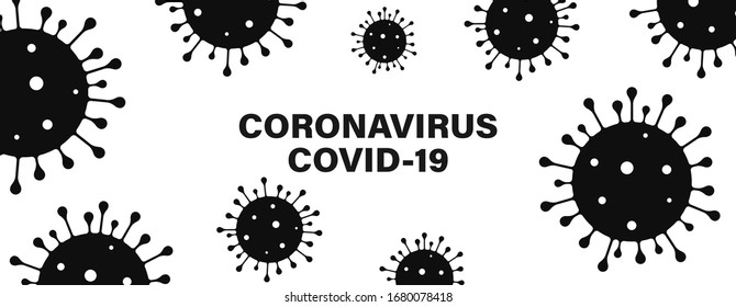 Coronavirus. Virus. COVID-2019. Outbreak coronavirus. Pandemic, medical, healthcare, infectious, virology, epidemiology concept. Corona virus 2019-nCoV. 3D background. Vector illustration.