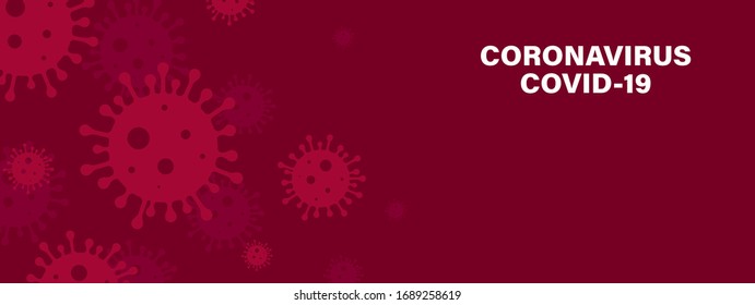 Coronavirus. Virus. COVID-2019. Outbreak coronavirus. Pandemic, medical, healthcare, infectious, virology, epidemiology concept. Corona virus 2019-nCoV. 3D background. Vector illustration.