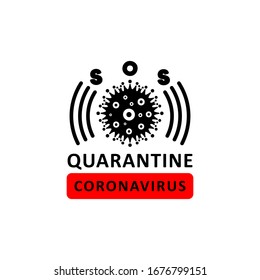 Coronavirus virus Covis -19 Cell Icon 2019-nCoV Novel China Coronavirus Virus. Quarantine No Infection and Stop Coronavirus Concepts. Dangerous Coronovirus Cell icon for volunteers Quarantine No Panic