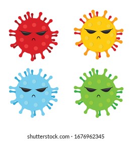 Coronavirus, virus icon vector, filled flat sign, solid colorful pictogram isolated on white. Symbol, logo illustration. Dangerous Coronavirus Cell in China, Wuhan. Isolated Vector Icon 