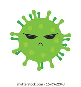 Coronavirus, vector de ícono de virus, signo plano relleno, pictograma colorido sólido aislado en blanco. Símbolo, ilustración del logotipo. Célula peligrosa del Coronavirus en China, Wuhan. Icono de vector aislado 