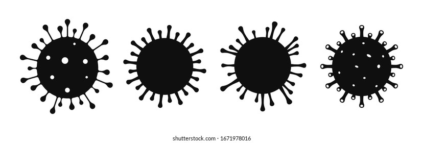 Coronavirus. Virus. Icons set.COVID-2019. Outbreak coronavirus. Pandemic, medical, healthcare, Stop Coronavirus concept. Corona virus 2019-nCoV. Vector illustration.