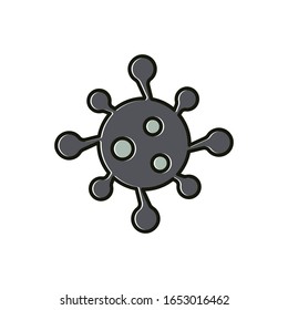Coronavirus Virus Line Icon Filled Outline Vector Sign Linear