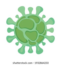 virus coronavirus en fondo blanco