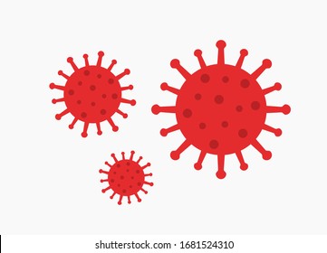 Coronavirus virus SARS-CoV-2 model symbol shape. Vector illustration.