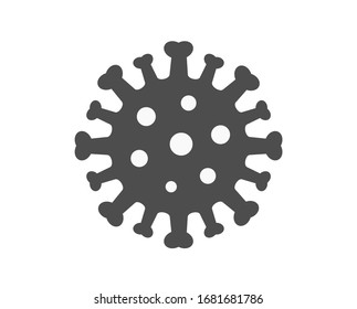 Coronavirus virus SARS-CoV-2 model symbol shape. Vector illustration.