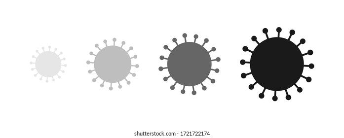 Coronavirus virus SARS-CoV-2 model symbol shape. Vector illustration.