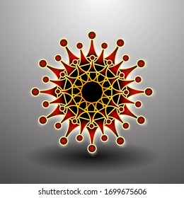 coronavirus, virus set of vector shapes