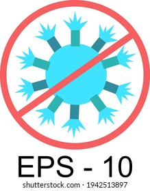 Coronavirus. Virus symbol image, colored COVID-19.