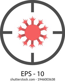 Coronavirus. Virus symbol image, colored COVID-19.