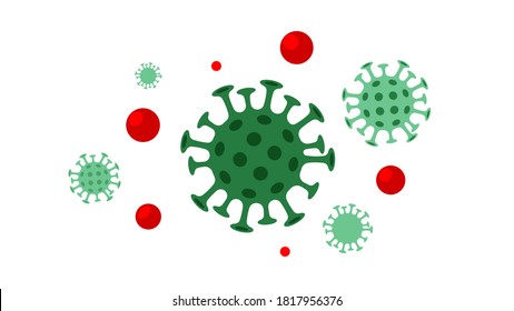 Coronavirus. Virus symbol. Novel coronavirus (2019-nCoV). Vector illustration on white background.