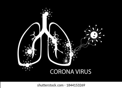 Coronavirus, virus vector icon symbol isolated on background