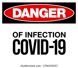 Coronavirus warning and attention icon sticker. Exclamation yellow mark skull danger sign, COVID19 or nCoV epidemic and pandemic symbol. biohazard flat logo template for medical Infographic sticker