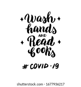 Coronavirus warning poster. Covid-19 inscription lettering banner. Sign to prevent desease outbreak. Stop corona virus epidemic concept leaflet. Vector eps 10.