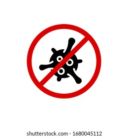 Plantilla de ilustración de vector de advertencia de coronavirus