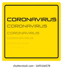 Coronavirus-Warnmeldung in Vektorillustration quadriert Vektorillustration-Abbildung. Coronavirus in Europa. Ausbruch des chinesischen Virus. Globale Epidemie COVID-2019.